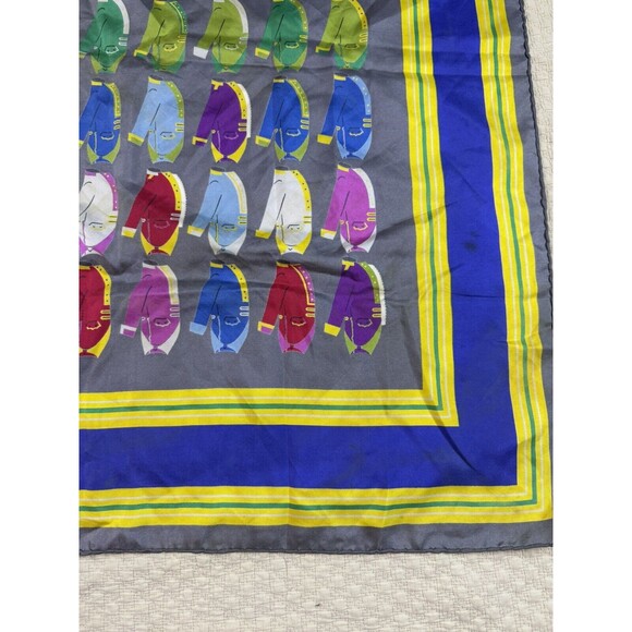 MANTERO Silk Scarf Petticoats Jackets Square Vintage 33/34.5"‎ - Picture 10 of 14